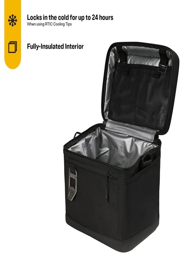 RTIC 15 Can Everyday Cooler, Soft Sided Portable Insulated Cooling for Lunch, Beach, Drink, Beverage, Travel, Camping, Picnic, for Men and Women, Black - Image 2